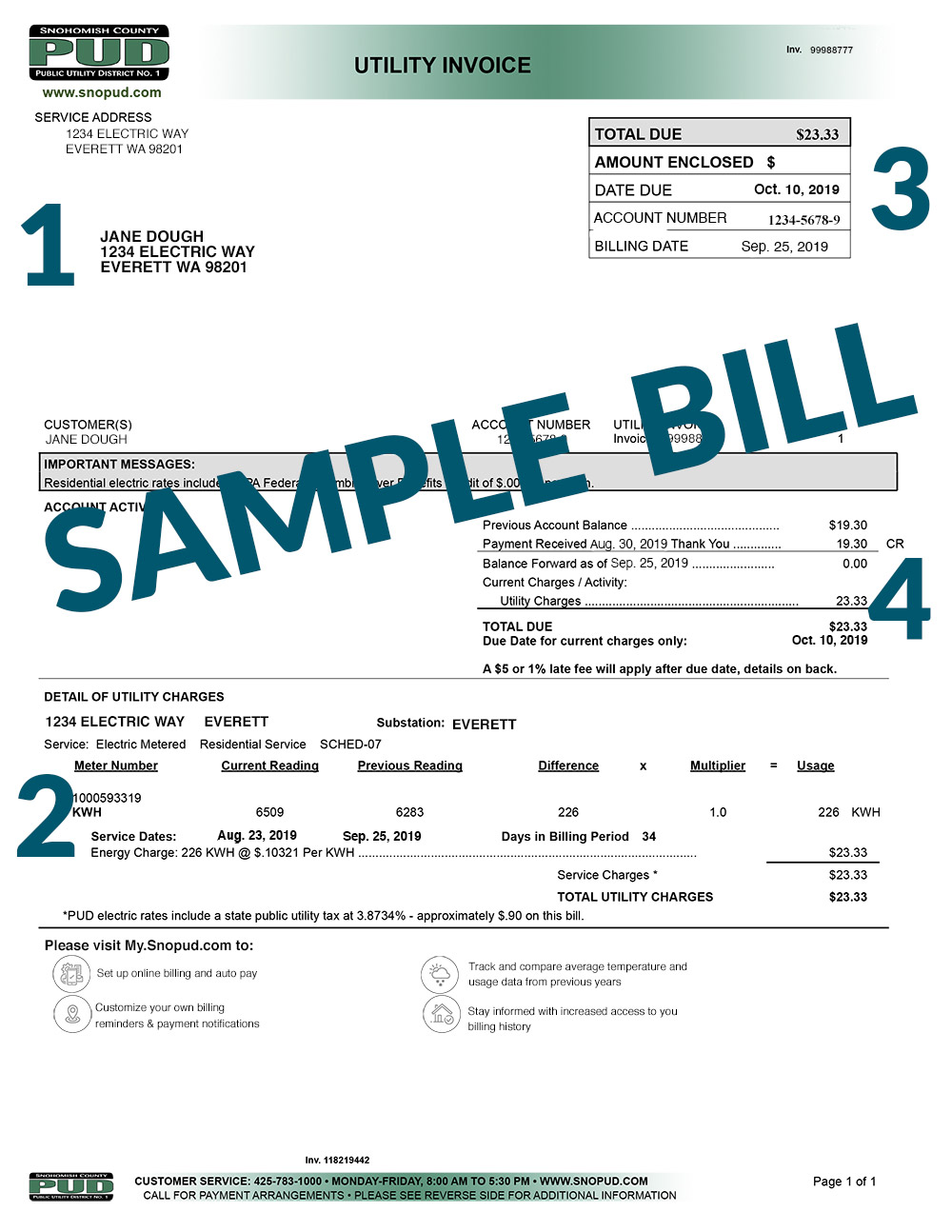 My Billing Statement Snohomish County PUD