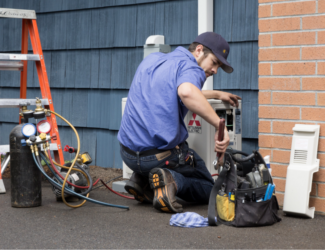 SnoPUD contractor servicing a home