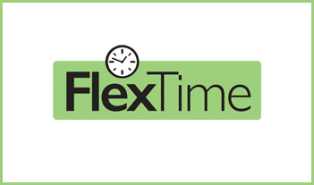 FlexTime logo in green box