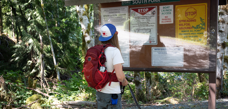 Hiking at Spada Lake