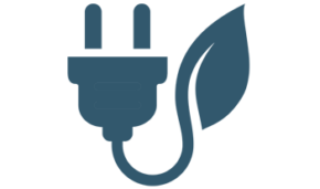 Electric plug with leaf image