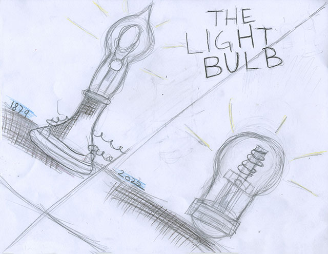 Light bulb illustration, alexandra, grade 5