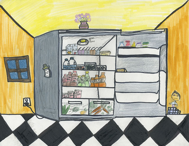 Refrigerator illustration, karen, grade 7