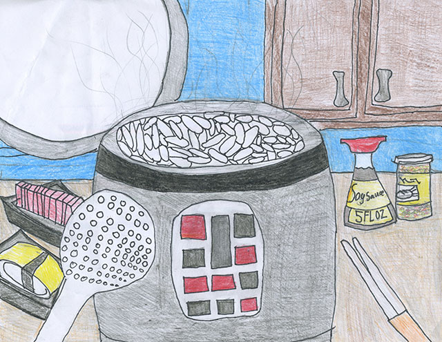Rice cooker illustration, maylana, grade 7
