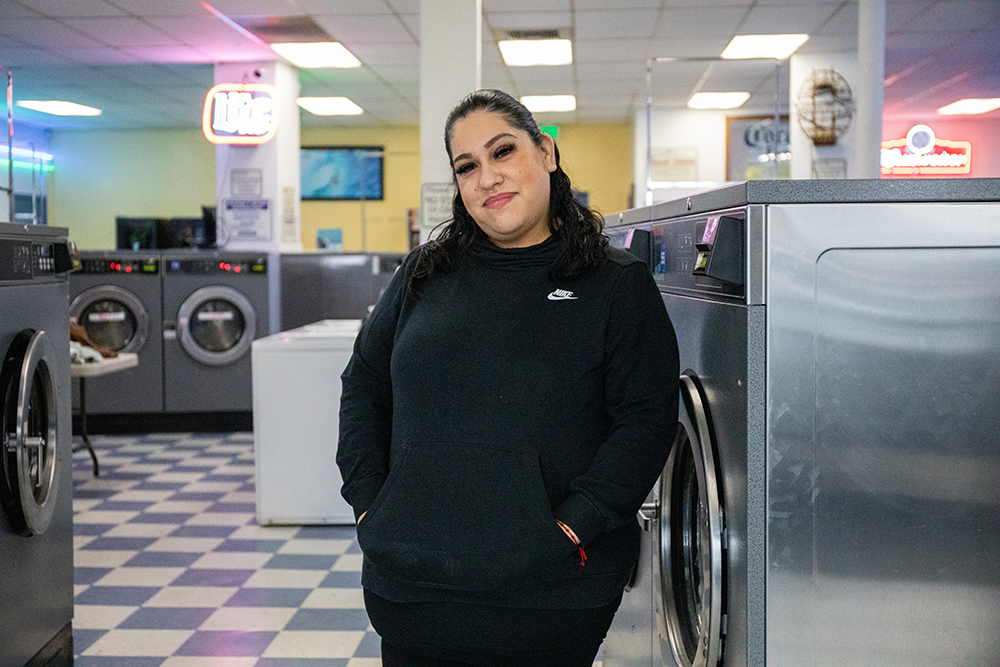 Silvia Villalobos, Blue Lagoon Laundromat manager