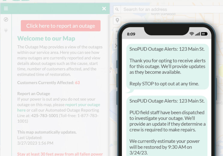 PUD customers can now sign up for one-time outage text alerts