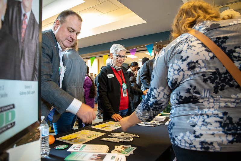 PUD Commissioners chat with visitors