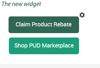 A screen shot of the new instant rebate button on MySnoPUD.com