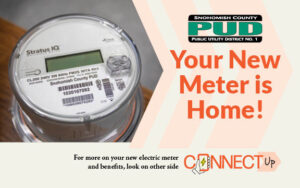 Image of 8x5" flyer provided to residents after electric meter install