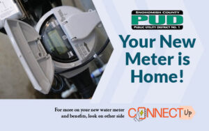 Image of 8x5" flyer provided to residents after water meter install