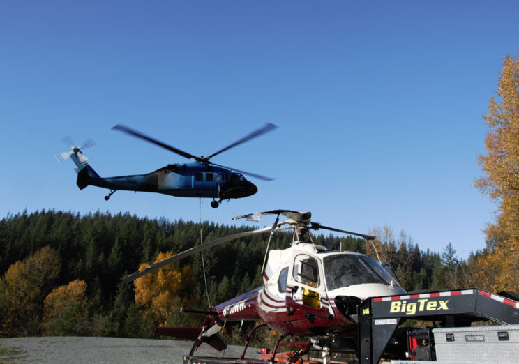 Helicóptero retirado de Copper Lake