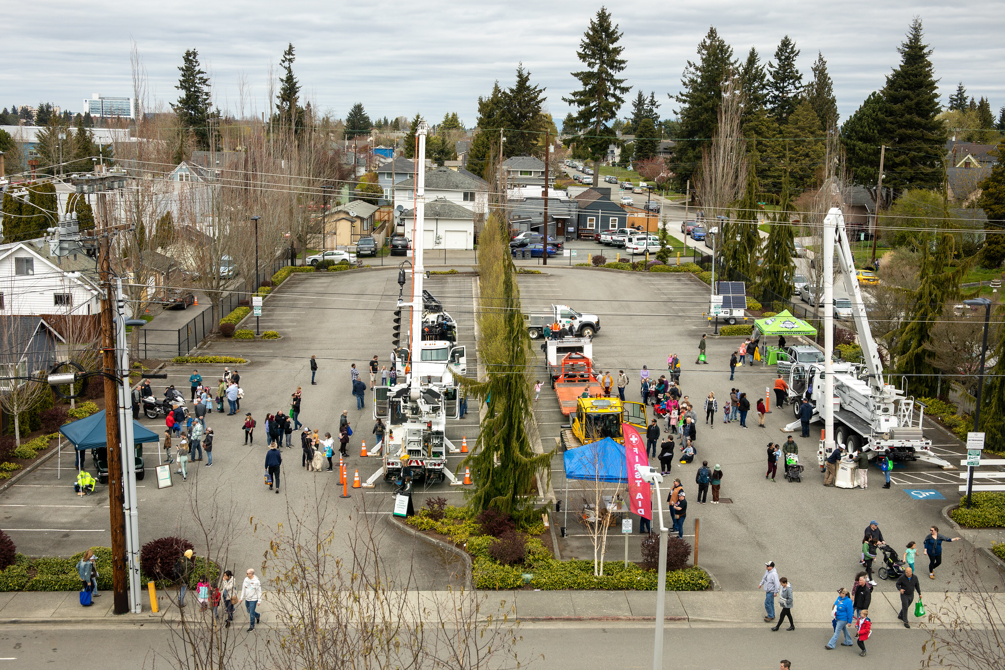 Birds' eye view of the touch a truck event