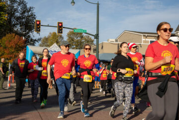 Run for Warmth racers step off from the finish line