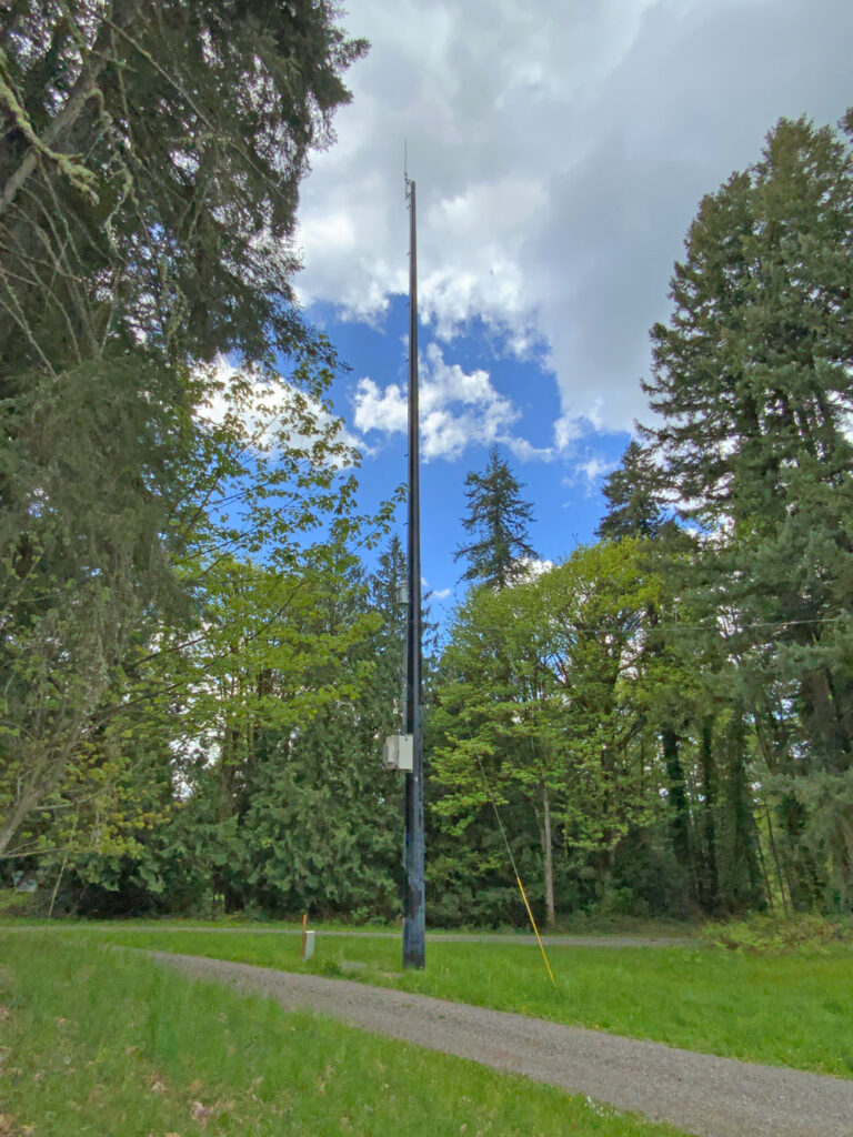 Example of utility pole used to mount base station