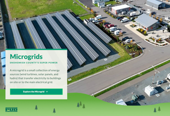 Image showing splash page of interactive microgrid site