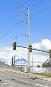 An example of a transmission pole in Everett