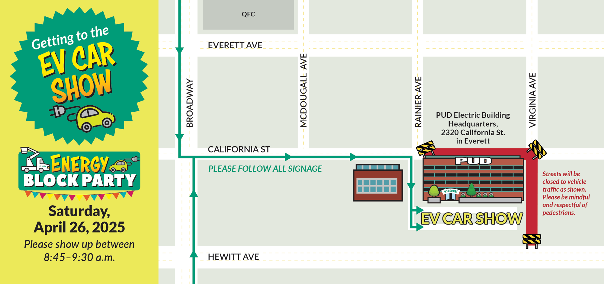 Energy Block Party EV Car Show Map
