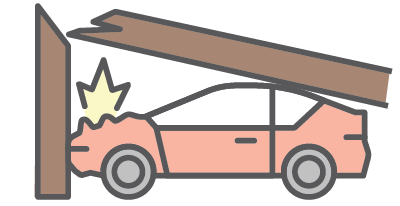 Car smashed into power pole