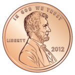 Shiny penny face up dated 2012